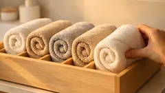 Handtücher falten ohne Chaos: der Roll-und-Einsteck-Trick gegen den Towel-Avalanche