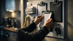 DIY-Magnettafel in der Mietwohnung: Schulzettel endlich sichtbar und griffbereit