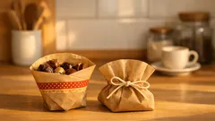 Süssigkeiten hübsch verpacken mit Kaffeefiltern: 2 schnelle DIY-Ideen aus der Küchenschublade