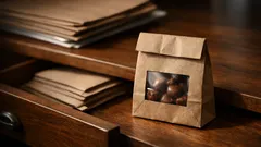 DIY-Geschenktüte aus Couvert mit Sichtfenster: so wird’s in 10 Minuten richtig edel